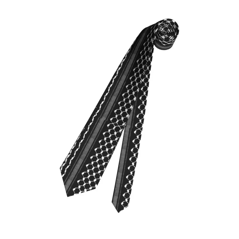Black Kufiya Tie That Tells a Story