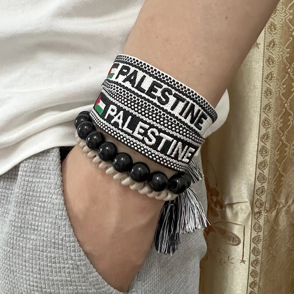 Palestine Embroidery Pattern Bracelets