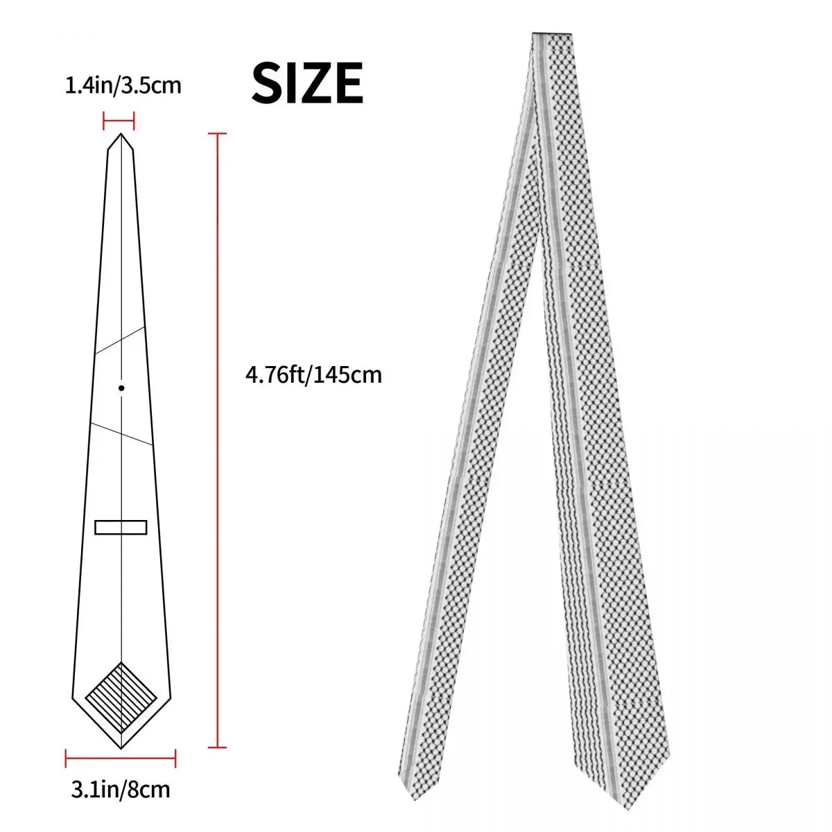 White Kufiya Tie