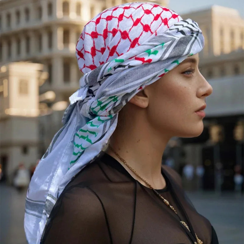 Shemagh Desert Keffiyeh – Tassel Scarf with Arab Print, Unisex & Perfect for Any Occasion! 652F