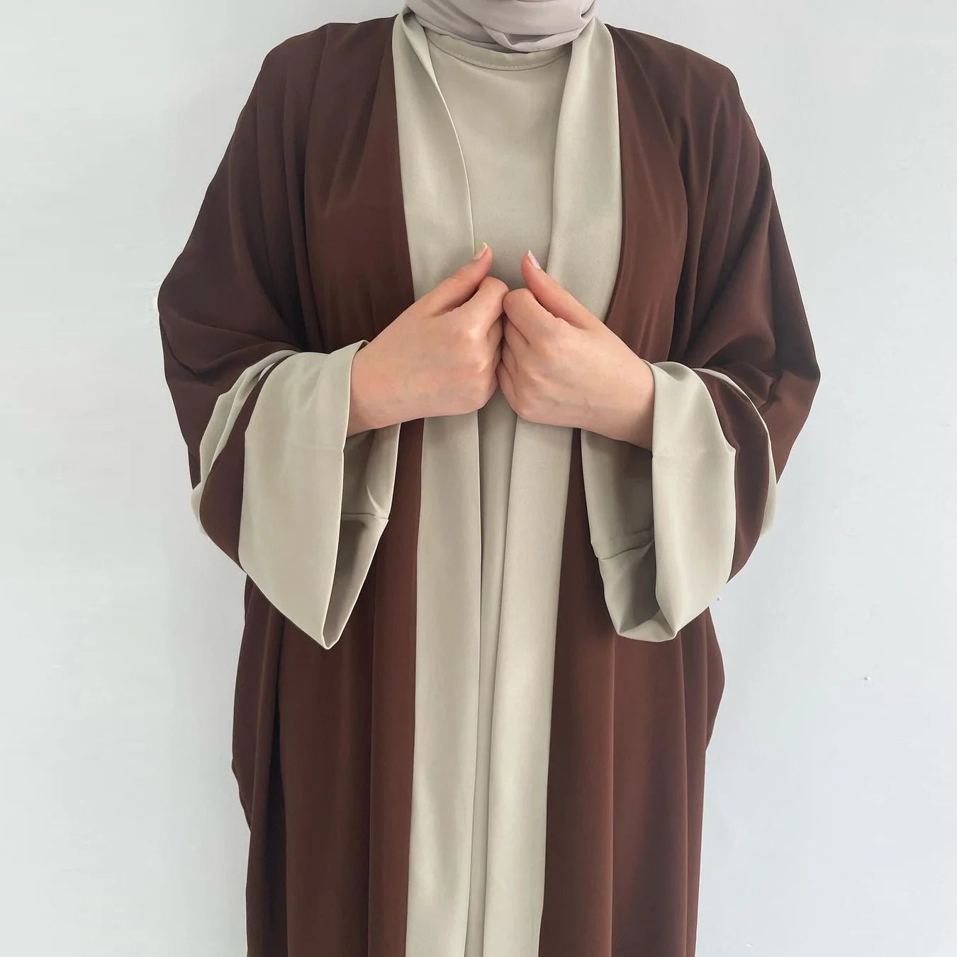 2 Piece Open Abaya Set
