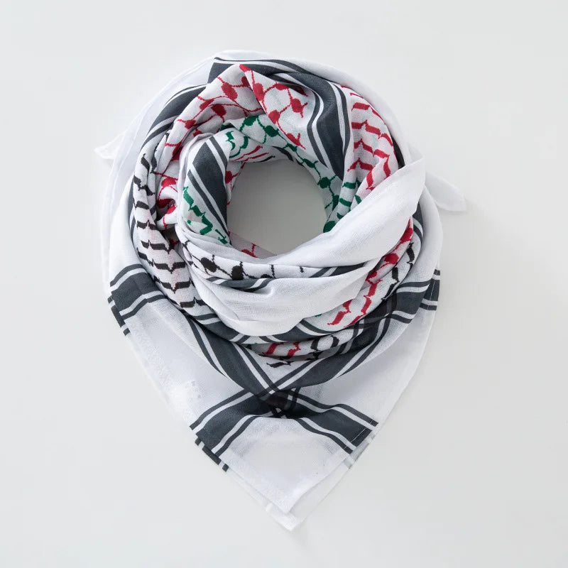 Shemagh Desert Keffiyeh – Tassel Scarf with Arab Print, Unisex & Perfect for Any Occasion! 652F