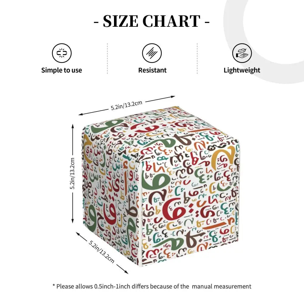 Kufiya Pattern Facial Tissue Box Cover Square Leather Tissue Box Holder for Car