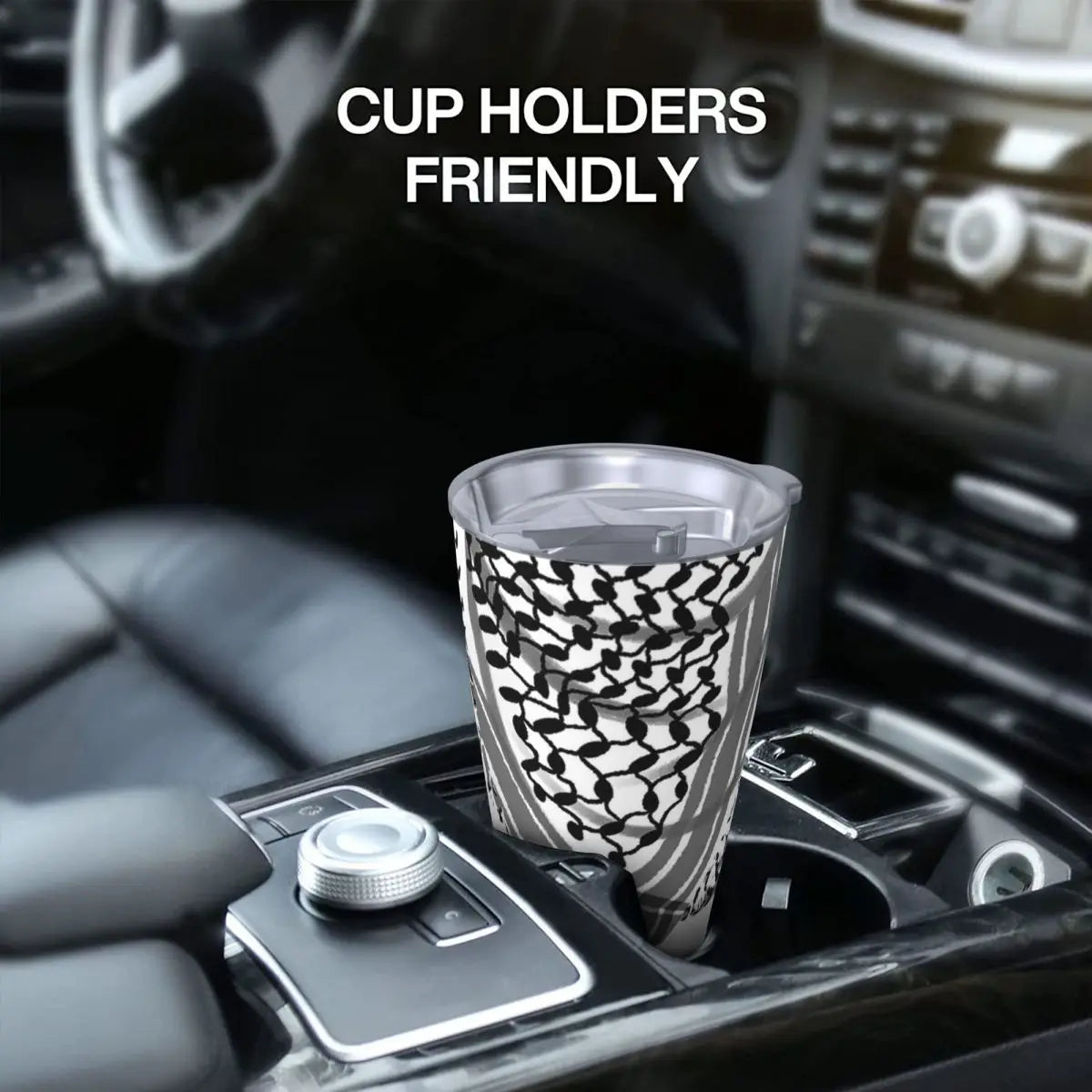 Keffiyeh Insulated Tumbler with Lid Vacuum Thermal Mug Outdoor Portable Car Bottle Cups, 20oz