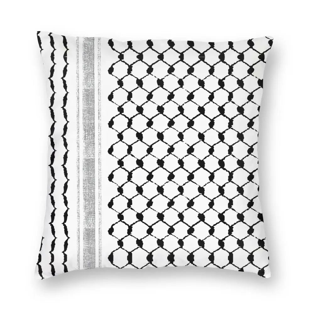 White Kufiya Square Pillowcase