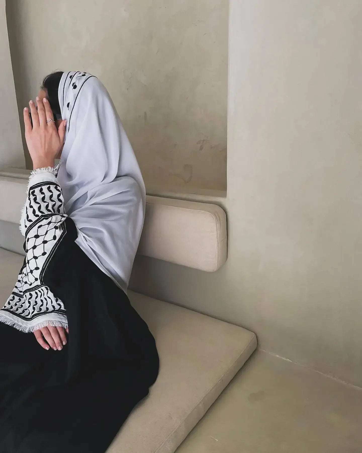 Kufiya Abaya Luxury Islam Hijab Dress Open Abayas
