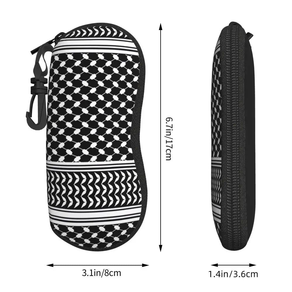Keffiyeh Glasses Case – Stylish Palestine Sunglasses Pouch for Unisex Outdoor Eyewear!