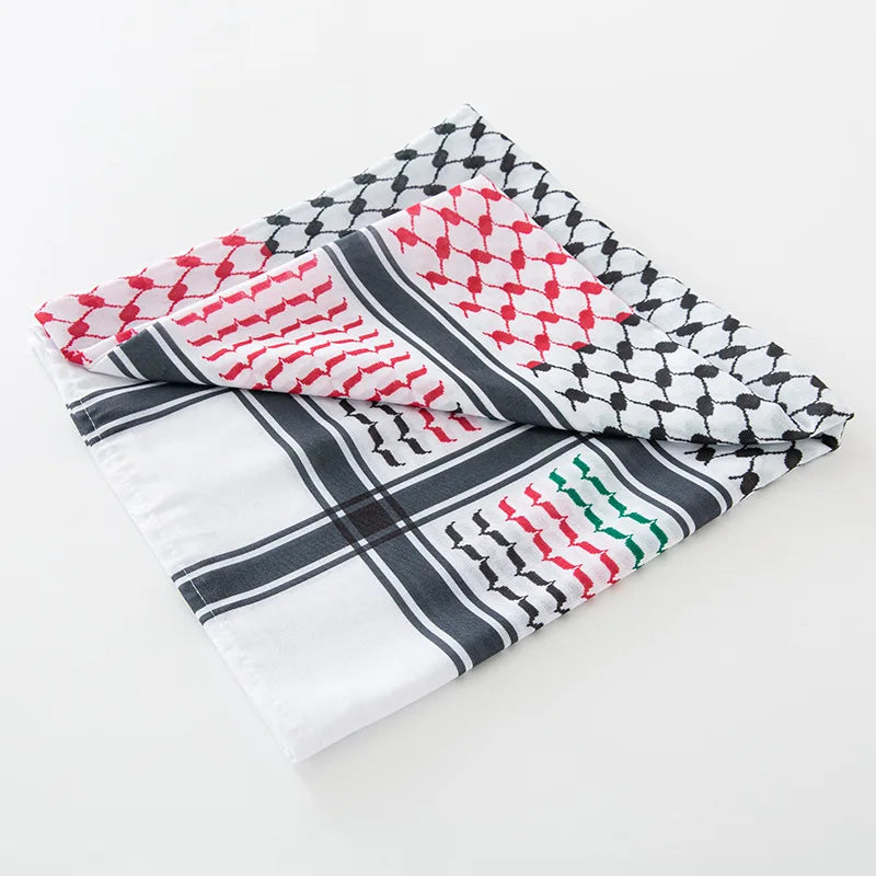 Shemagh Desert Keffiyeh – Tassel Scarf with Arab Print, Unisex & Perfect for Any Occasion! 652F