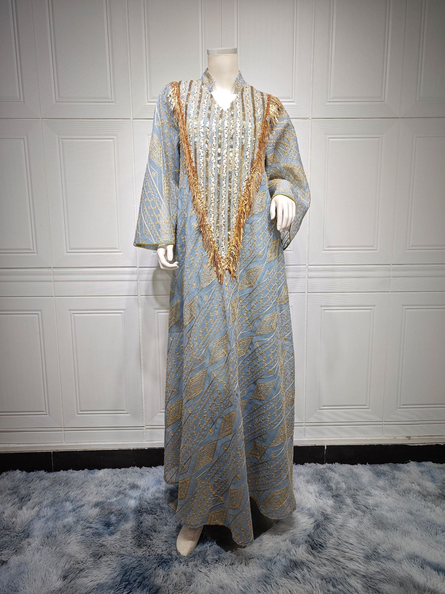 Sequins Modest Dress