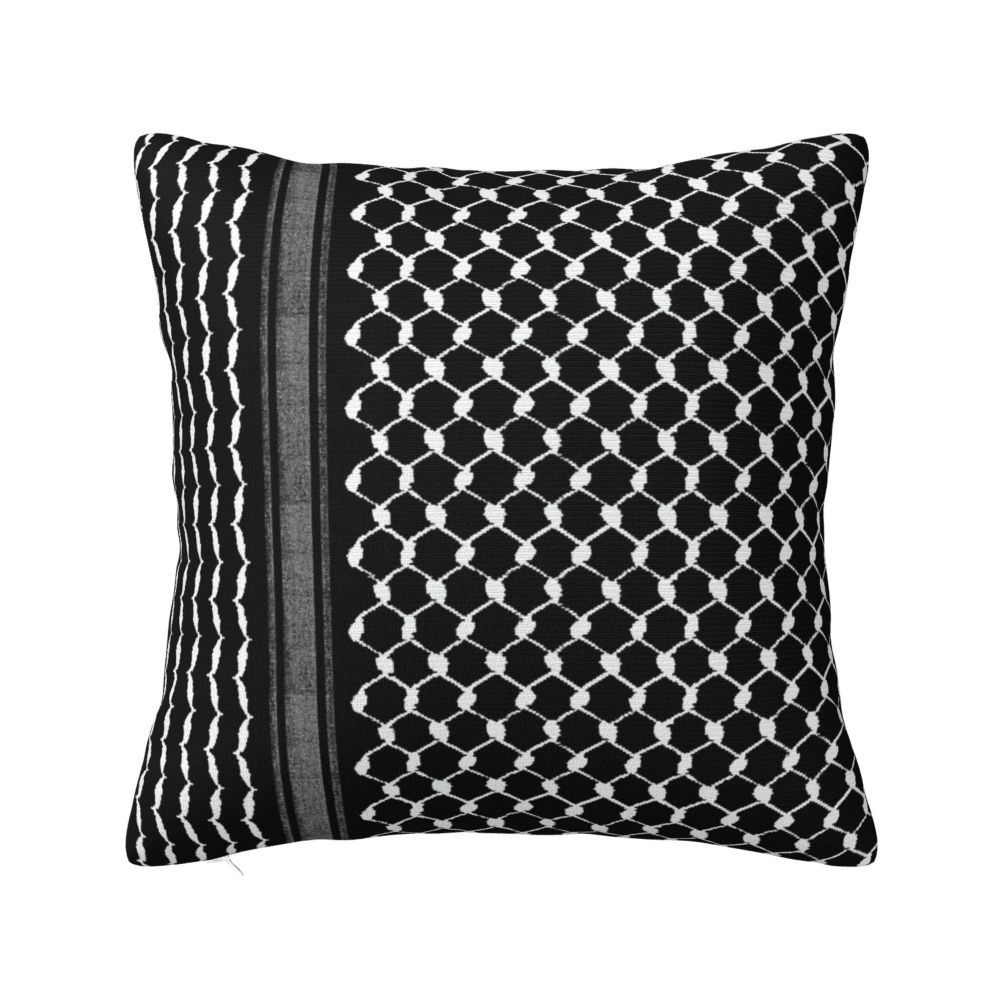 Black Kufiya Square Pillowcase