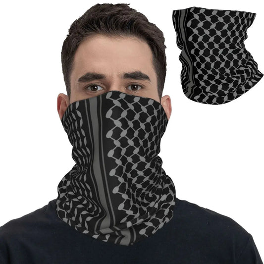 Black Keffiyeh Shemagh – Tactical Bandana, Scarf, & Winter Headwear for Hiking & Everyday Use