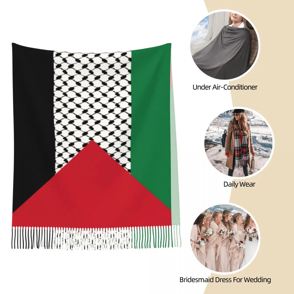 Palestine Flag Shawl