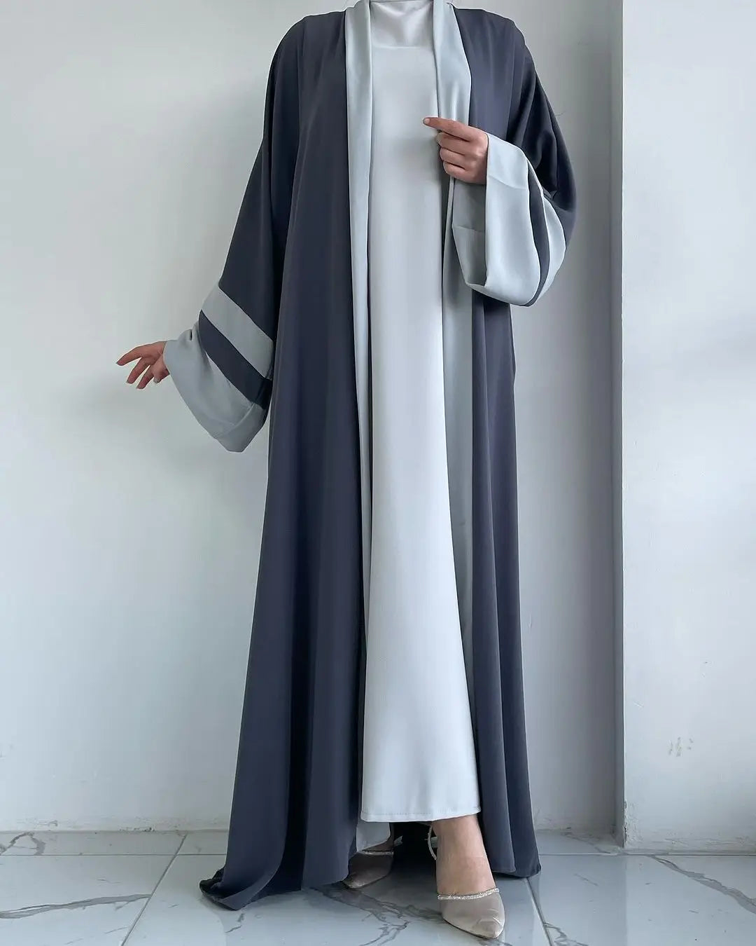 2 Piece Open Abaya Set