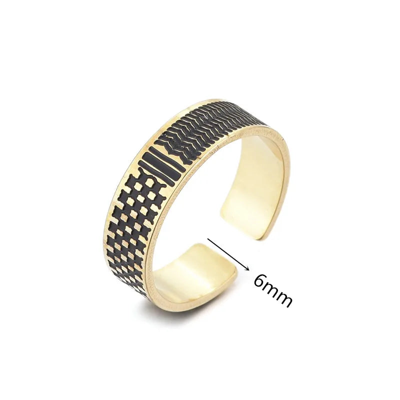 Stainless Steel Arabic Ring Jewelry For Women Men in Arab Jewelry