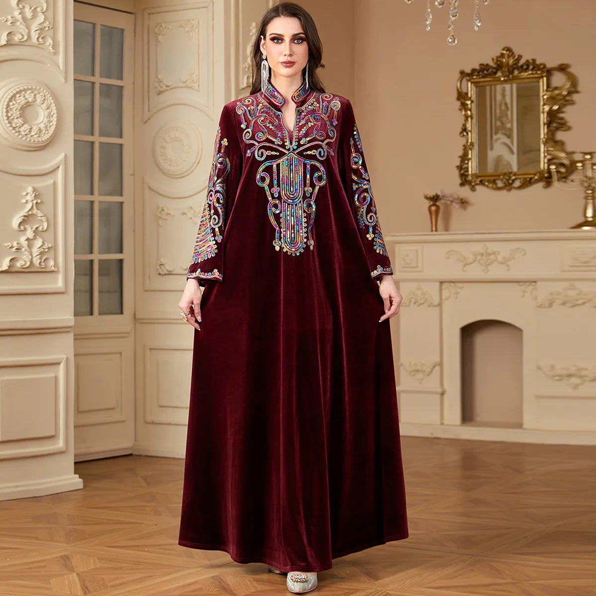 Sequins Velvet Kaftan