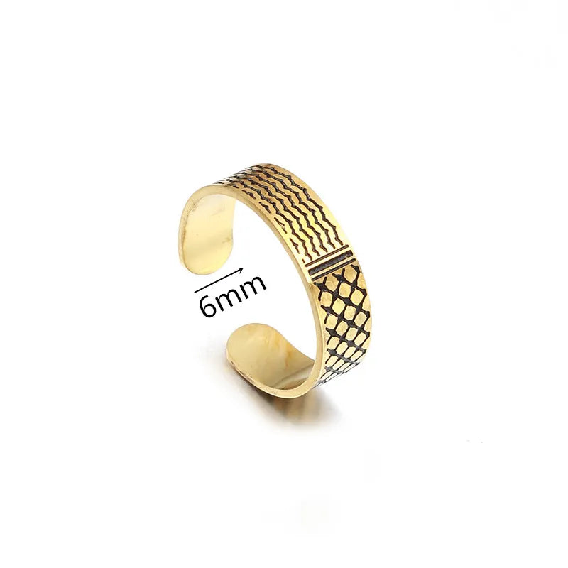 Stainless Steel Arabic Ring Jewelry For Women Men in Arab Jewelry