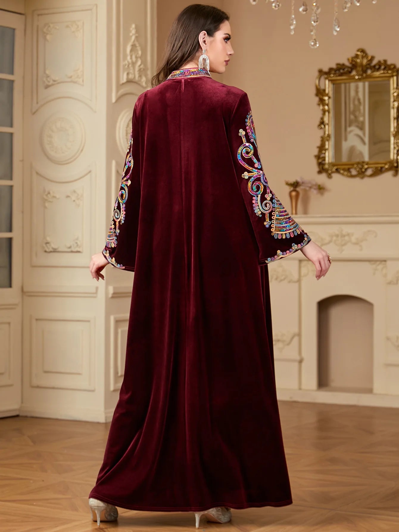 Sequins Velvet Kaftan