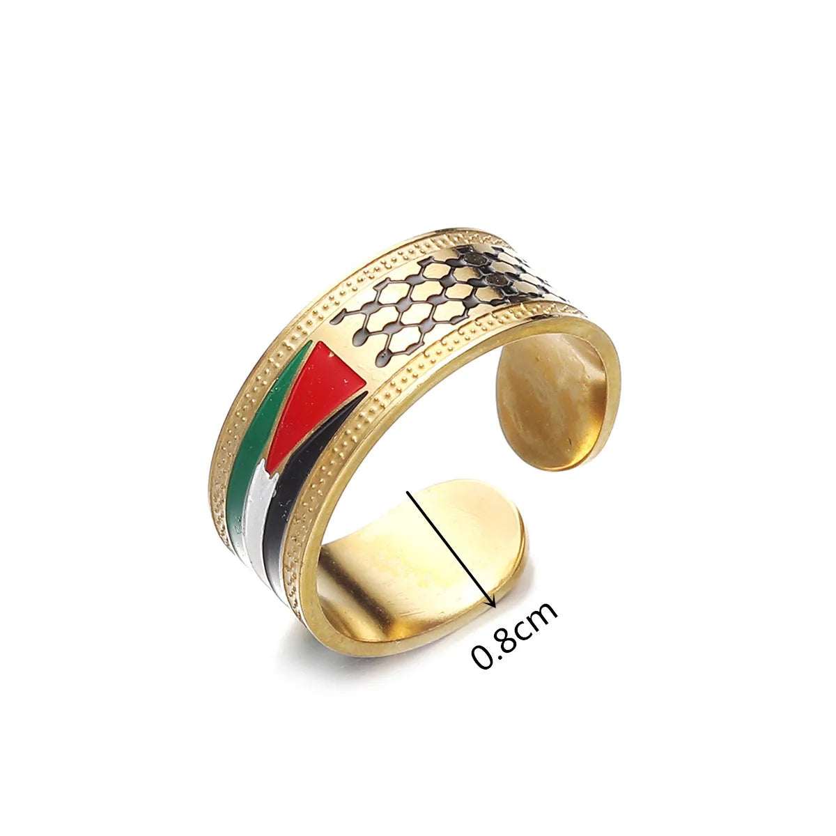 Stainless Steel Arabic Ring Jewelry For Women Men in Arab Jewelry