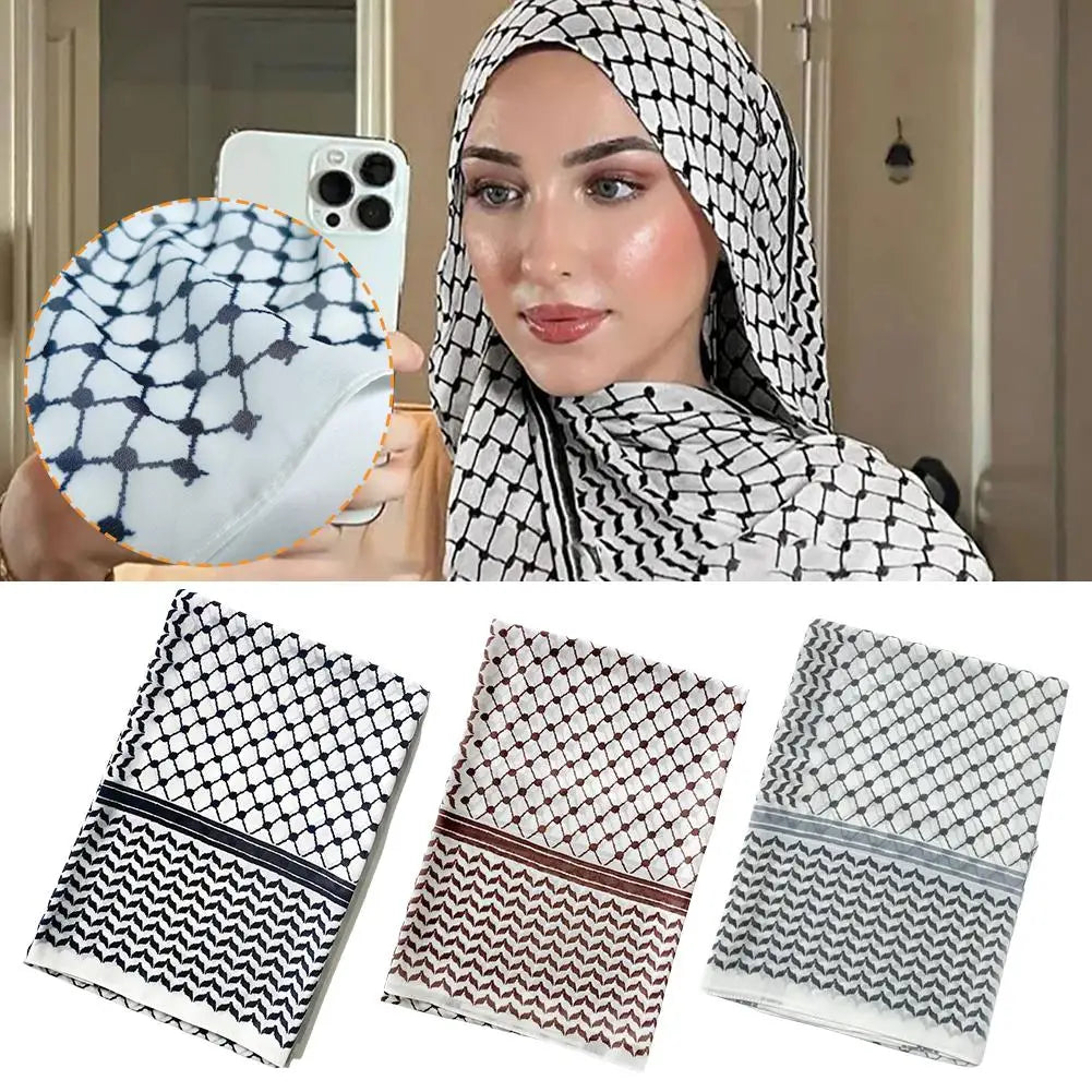 Kuffiyeh Hijab Cotton Scarf Breathable Soft